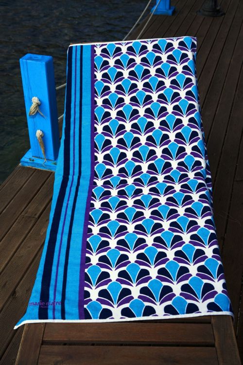 Полотенце пляжное Marie Claire PETROLINA голубое