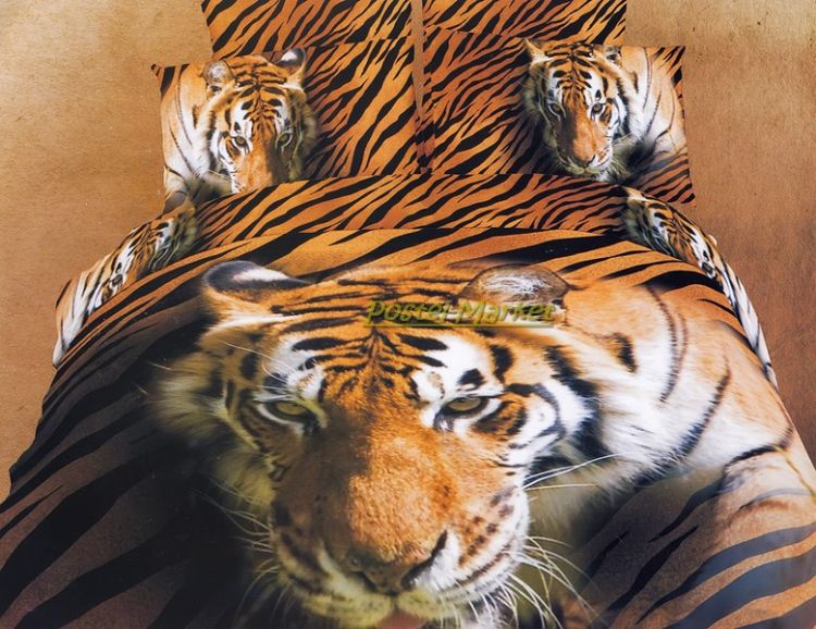 Купить постельное белье с тигром 