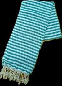 Пляжное полотенце Peshtemal зеленые полоски