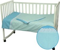 Детское белье в кроватку Руно бязь Карапуз голубое