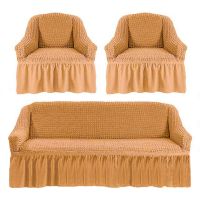 Чехол для мебели (диван + 2 кресла) песочный (3)