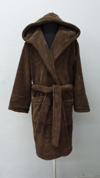 Махровый халат для подростков Velsoft Zeron коричневый