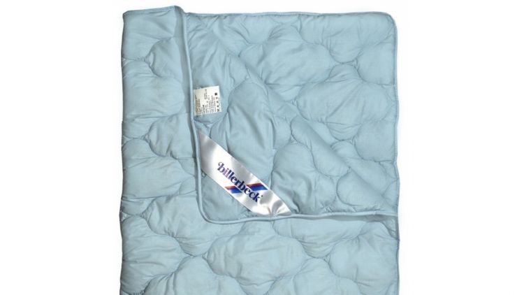 Одеяло детское НИНА стандартное голубое