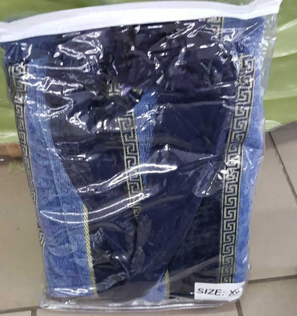 Мужской халат велюр сине-голубой ZERON в упаковке