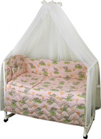 Набор для детской кроватки Руно Радуга 960У Слоник розовое