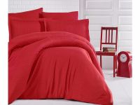 Однотонное постельное белье ранфорс Deluxe Kirmizi красное