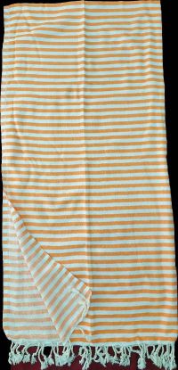 Пляжное полотенце Peshtemal оранжевая тонкая полоска