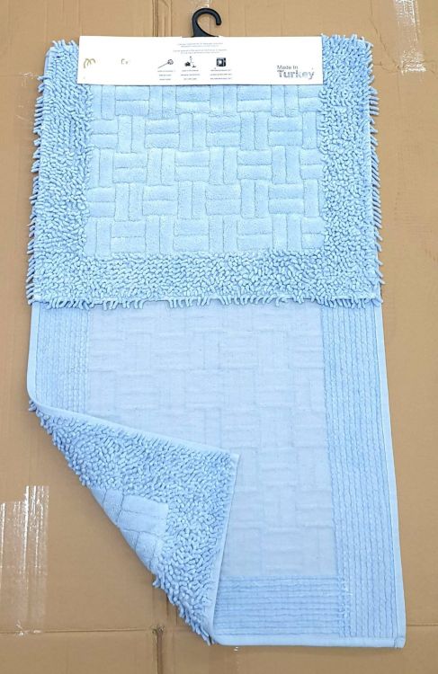 Набор ковриков в ванную Mosso серо-голубой
