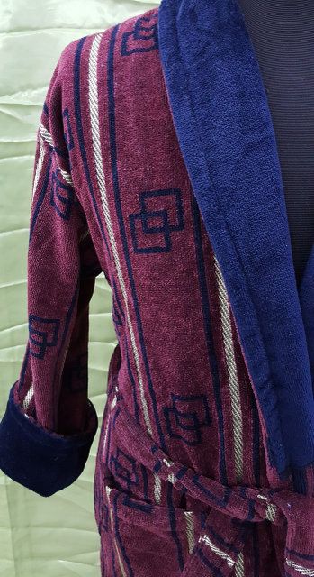 Мужской халат велюр бордовый ZERON в упаковке
