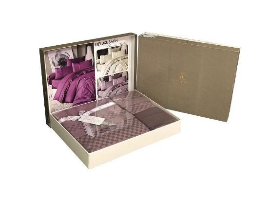 Постельное белье сатин де люкс Royce lilac в коробке