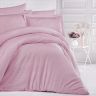 Однотонное постельное белье ранфорс Deluxe Pembe розовое