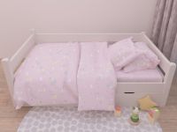 Постельное белье в кроватку 512 ранфорс Мишутки розовый