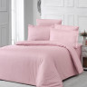 Однотонное розовое постельное белье Vertical Stripe Sateen Pink