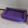 Большой лежак для собак ярко фиолетовый Rizo 110/65 со съемным чехлом
