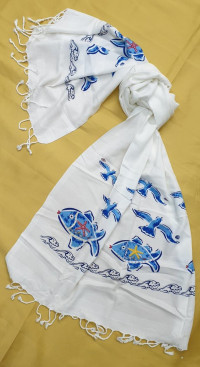 Пляжное полотенце Peshtemal Рыбки, бамбук