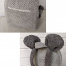 Детский рюкзак с ушками Микки Rizo серый, текстиль