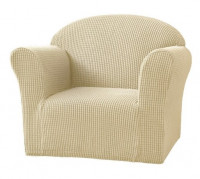 Чехол на кресло - одноместный диван beige трикотаж-жаккард  