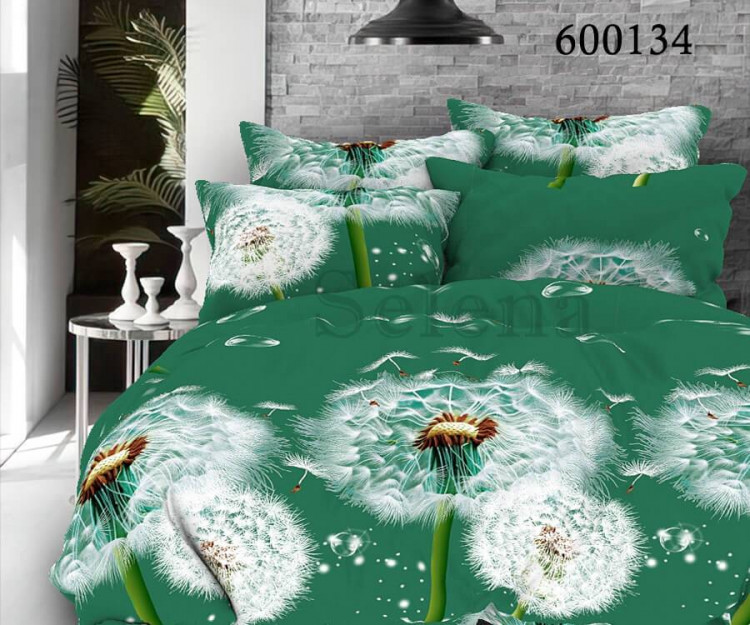 Набор постельного белья Одуванчик зеленый поликоттон