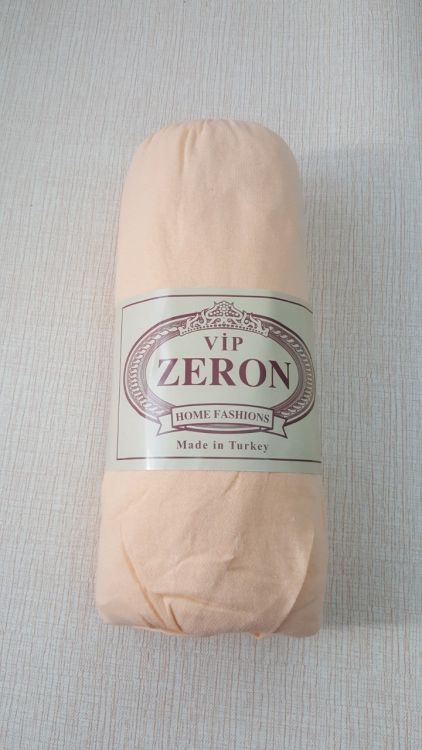 Простынь на резинке трикотажная Zeron персиковый-1