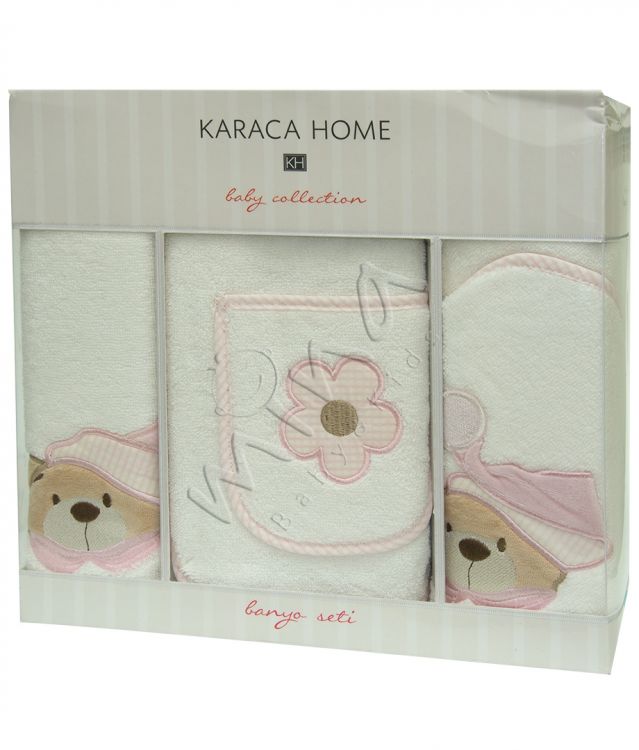 Набор в ванную BEAR розовый (12-24 месяца) KARACA HOME