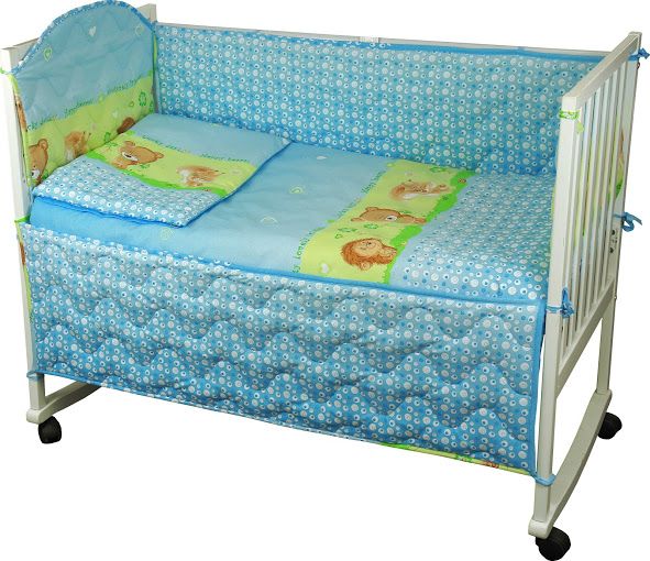 Набор для детской кроватки Руно Ежик голубой