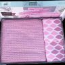 Купить светло розовое постельное белье с вафельным покрывалом на подарок