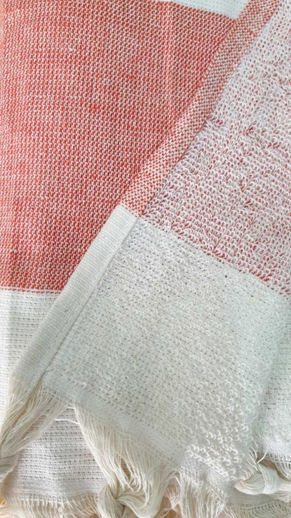 Пляжное полотенце Peshtemal-махра  светло розовое купить