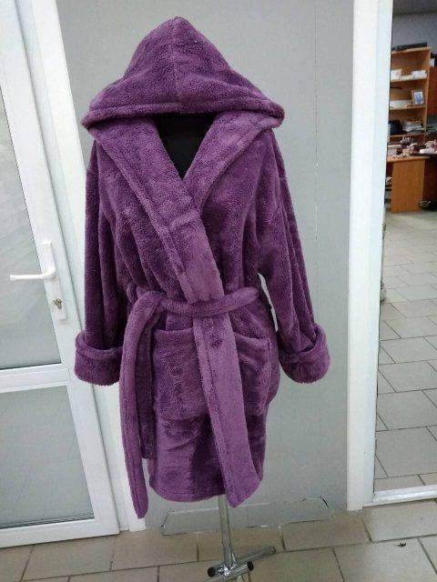 Фиолетовый женский халат Velsoft короткий