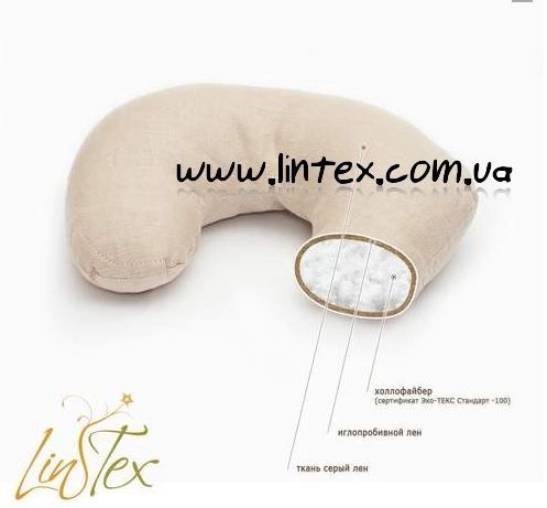 Льняная дорожная подушка ЛинТекс для детей