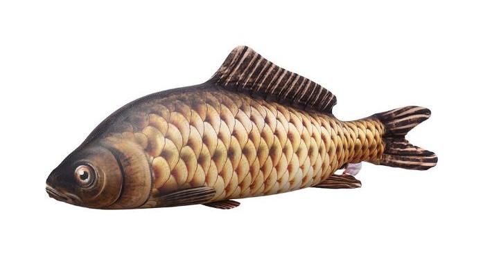Антистрессовая декоративная подушка-рыба 3D Сазан