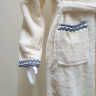 Детский махровый халат Welsoft кремовый с полосками
