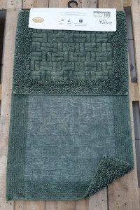 Набор ковриков в ванную Vintage Mosso Cotton темно зеленый