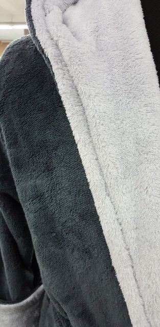 Мужской халат серый Zeron микрофибра