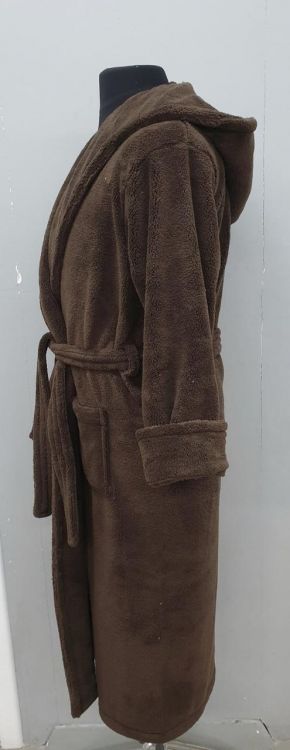 Мужской махровый халат коричневый Zeron