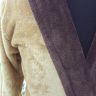 Мужской махровый халат бежево-коричневый Zeron в пакете