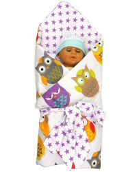 Одеяло - конверт для младенца Руно Совы