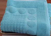 Махровый коврик для ванной 750 г/м2 зеленый 50х70 Ножки