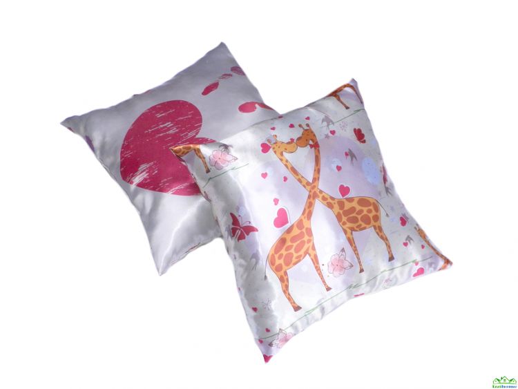 Декоративная подушка Жирафы / ладошка 35*35 фото 2
