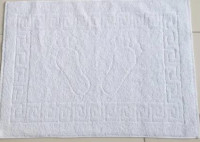 Махровый коврик для ванной 700 г/м2 белый 50х70 Ножки
