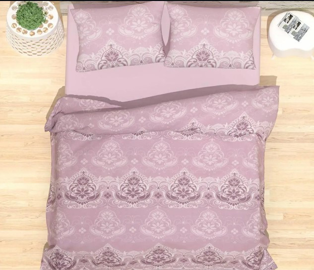 Набор постельного белья хлопок LORINE Узор бледно-розовое 