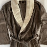 Мужской бамбуковый длинный халат без капюшона коричневый