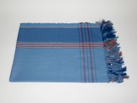 Пляжное синее полотенце Pestemal Cestepe blue