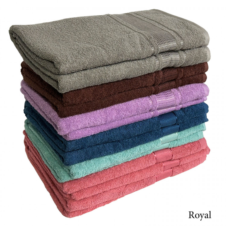 Однотонное полотенце Aisha-royal 400 г/м2 лиловое набором