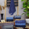 Набор бамбуковых полотенец 50х90 (3 шт), Aynali Agac Bamboo синего цвета