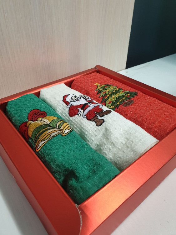 Набор новогодних полотенец Рождество-1, 40х60 (3шт.), купить