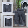 Комплект махровых полотенец Gulcan Cotton (3 шт) dark grey купить