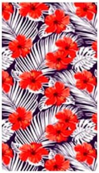 Пляжное полотенце Цветы Maki махра/велюр