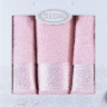 Комплект махровых полотенец Gulcan Cotton (3 шт) ligh pink