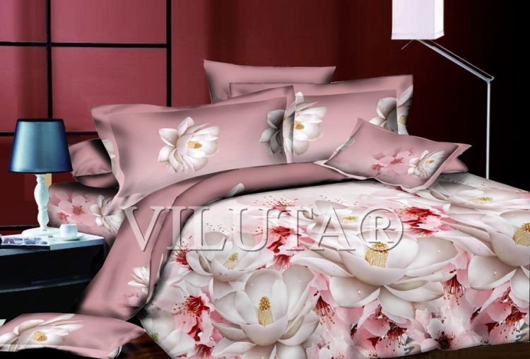 Постельное белье Viluta 9946 розовое Ранфорс Платинум