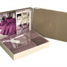 Постельный комплект Satin Deluxe Chackers Duet Lilac-Beige в коробке